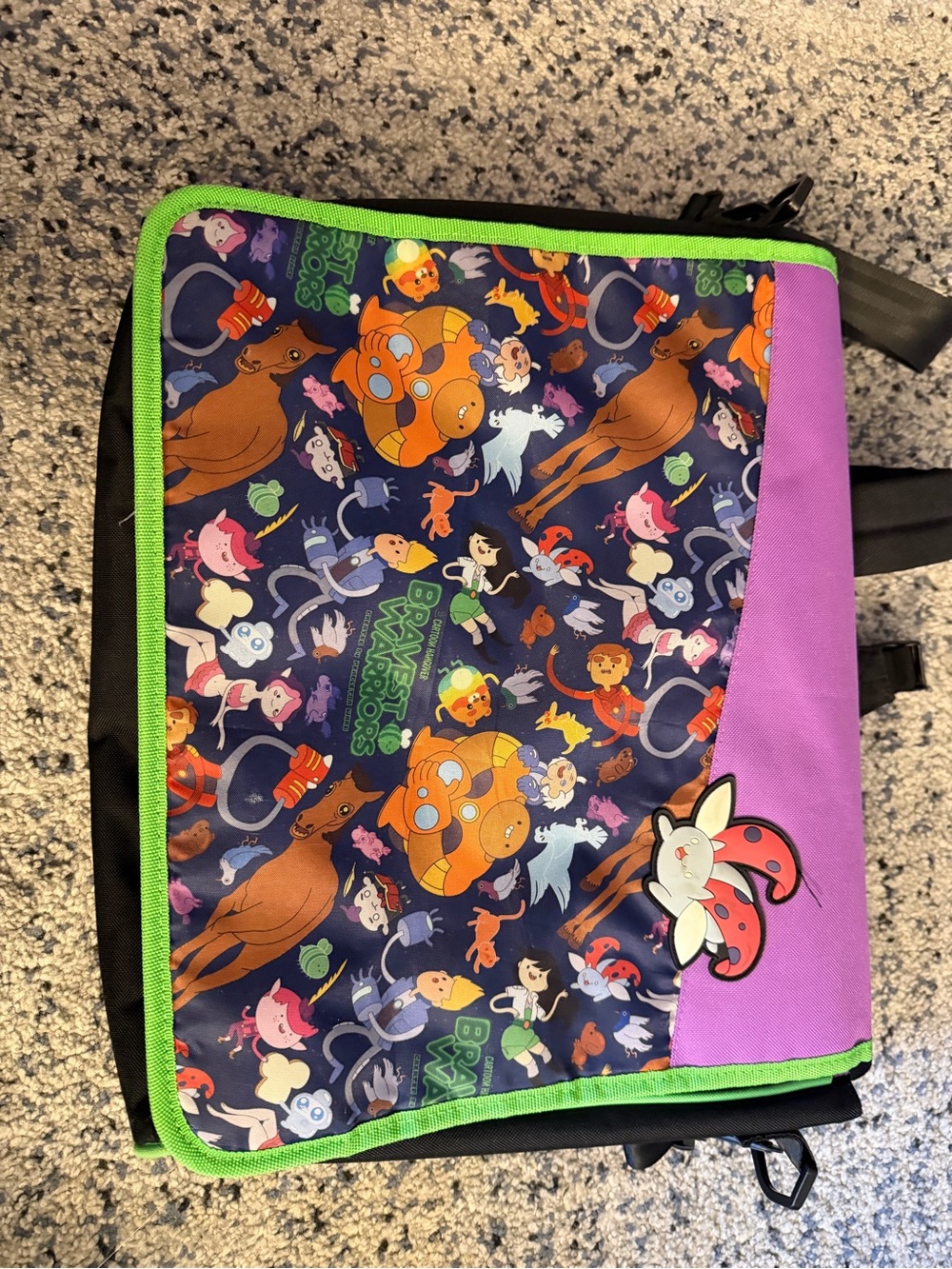 Kids Character Messenger Bag - Purple & Green